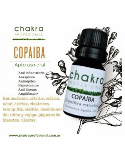 Aceite Esencial de Copaíba x 11ml | Chakra Profesional