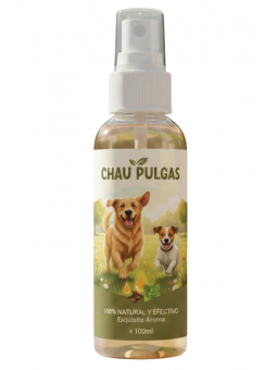 Repelente antipulgas y garrapatas natural para perros CHAU PULGAS, protección de 1 año sin químicos