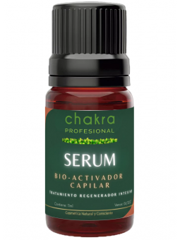 Serum Bio-Activador Capilar Chakra Profesional 10ml - Tratamiento natural para alopecia y crecimiento del cabello.