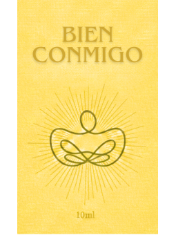 tiqueta perfume Bien Conmigo - aromaterapia autocuidado y bienestar emocional