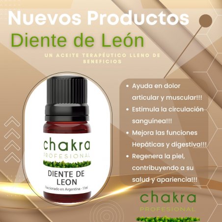 Aceite Terapéutico de Diente de León x 11ml | Chakra Profesional