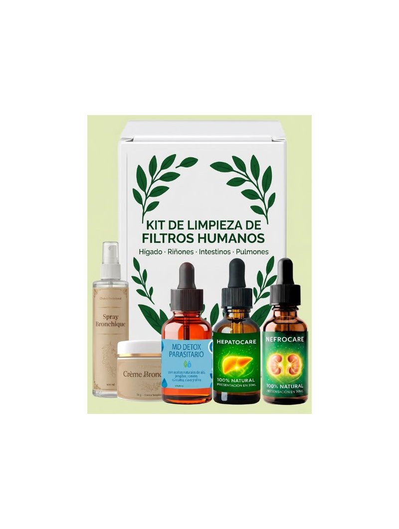 Kit de Limpieza de Filtros Humanos 100% Natural - Chakra Profesional