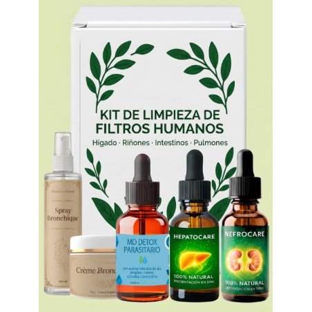 Kit de Limpieza de Filtros Humanos 100% Natural - Chakra Profesional