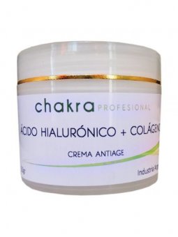 Crema Ácido Hialurónico y Colágeno Antiage 50cc - Chakra Profesional