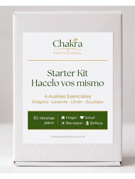 Starter Kit de Aromaterapia | 4 Aceites Esenciales + 50 Recetas