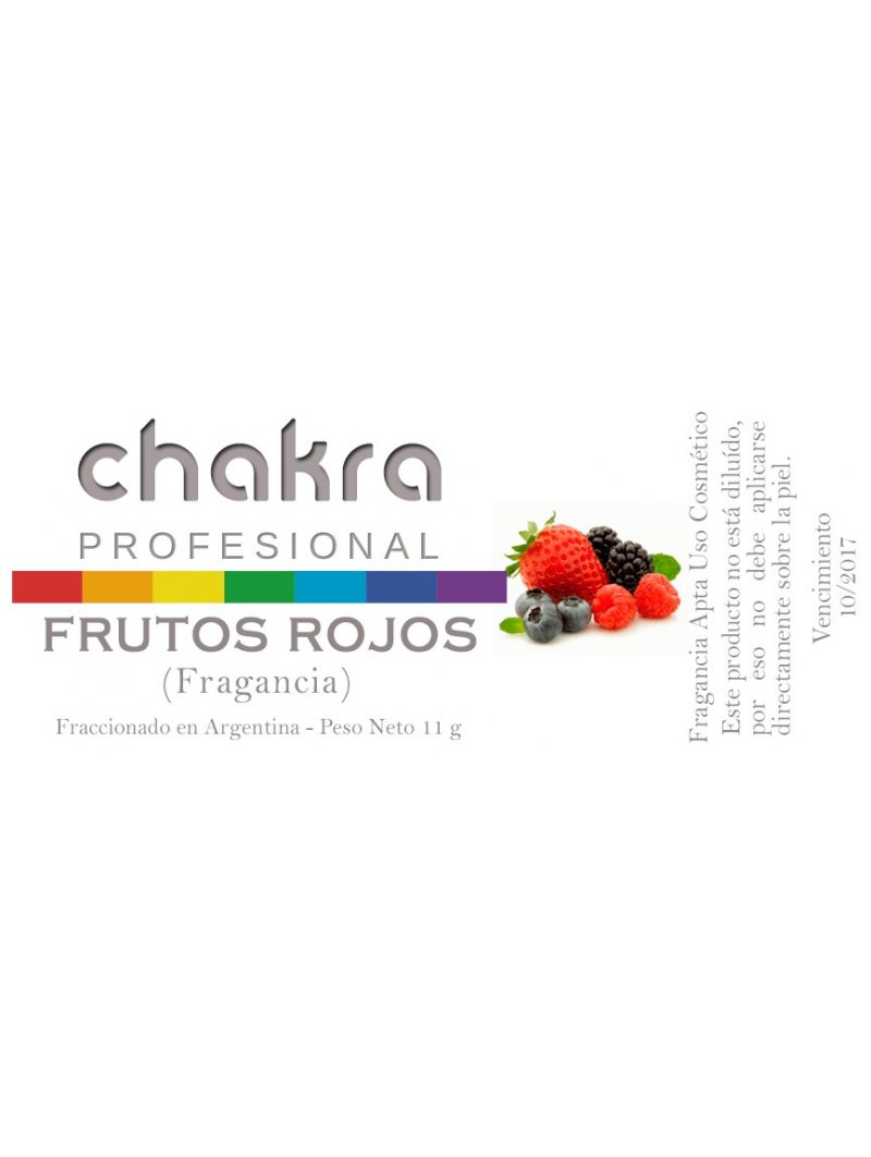 Aceite Fragancia de Frutos Rojos x 11ml | Chakra Profesional