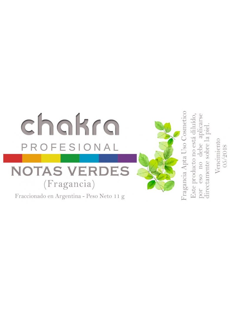 Aceite Fragancia de Notas Verdes x 11ml | Chakra Profesional