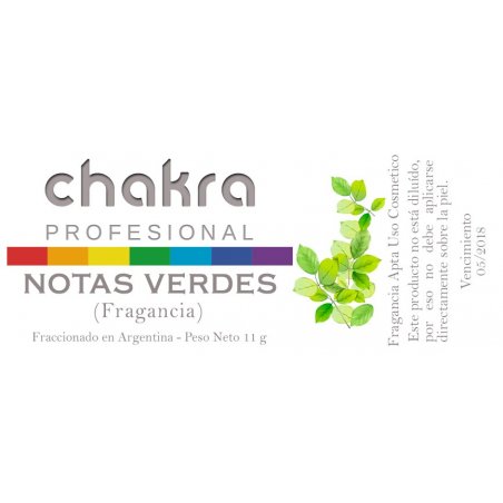 Aceite Fragancia de Notas Verdes x 11ml | Chakra Profesional
