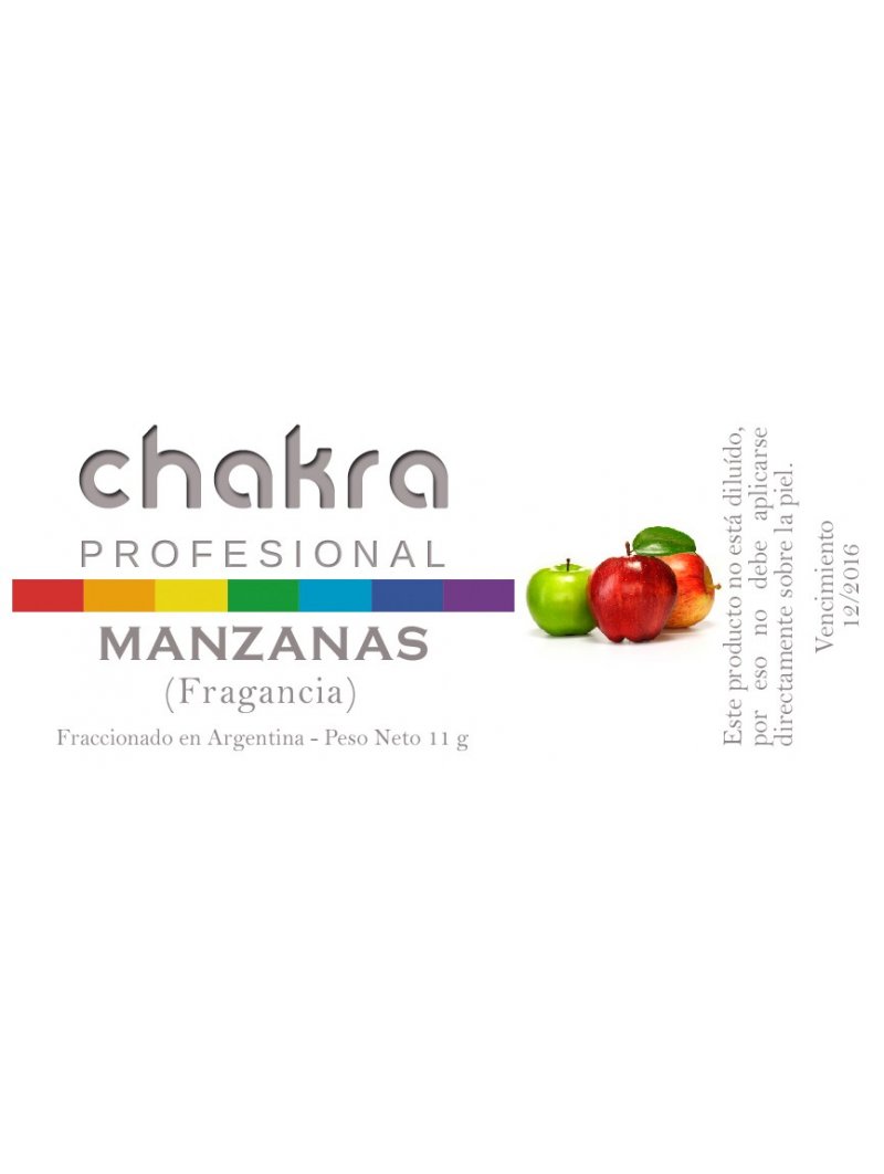 Aceite Fragancia de Manzana x 11ml | Chakra Profesional