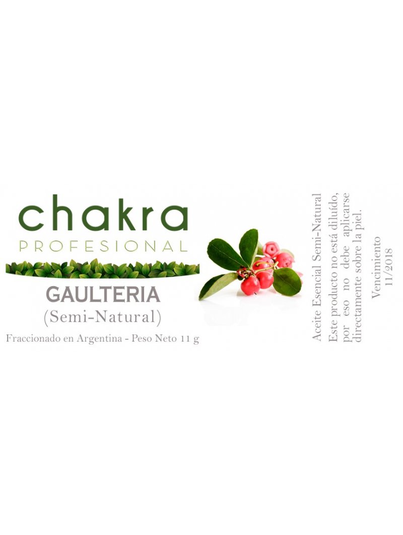 Aceite Semi-Natural de Gaulteria x 11ml | Chakra Profesional