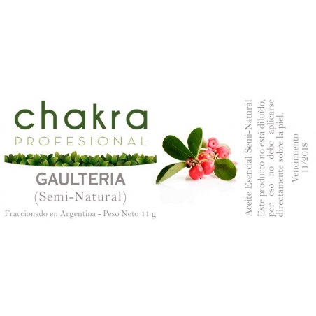 Aceite Semi-Natural de Gaulteria x 11ml | Chakra Profesional
